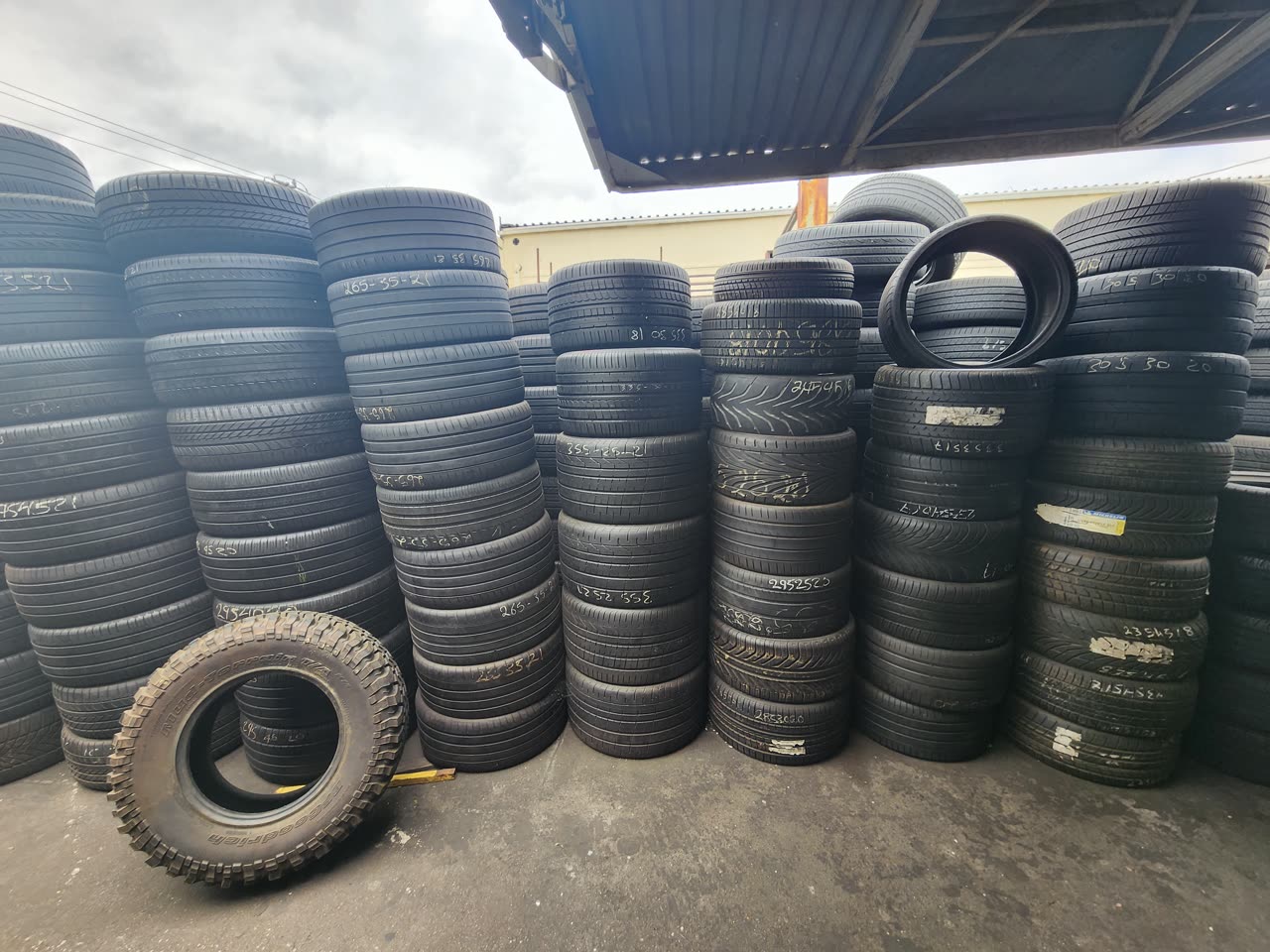Tire work on the shop floor at Lee Tire